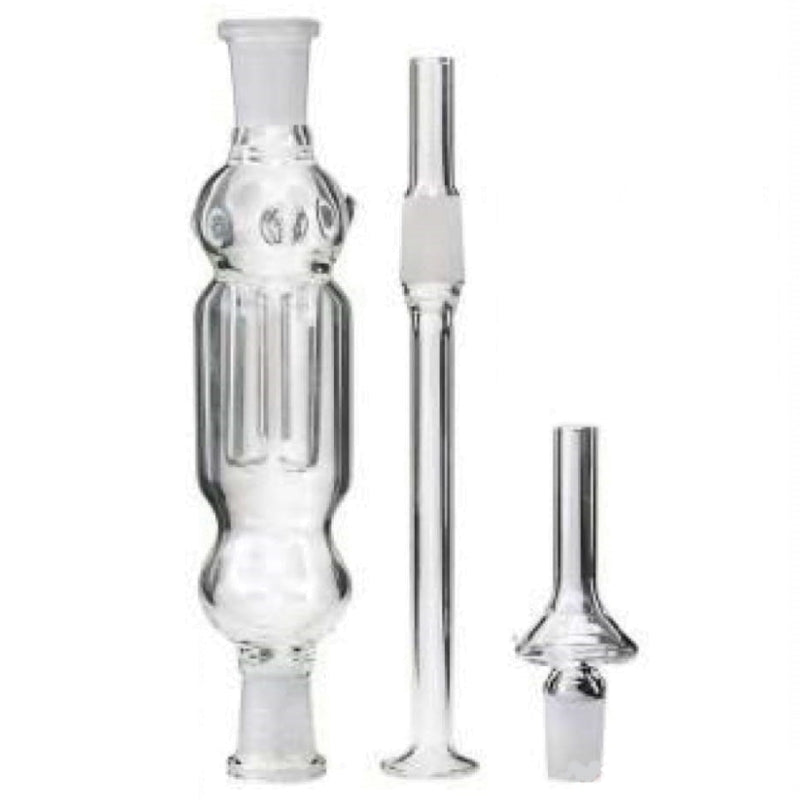 Nectar Collector Dab Pipe Kit | 14in Long - 14mm Attachment - Clear in Gift Display Box