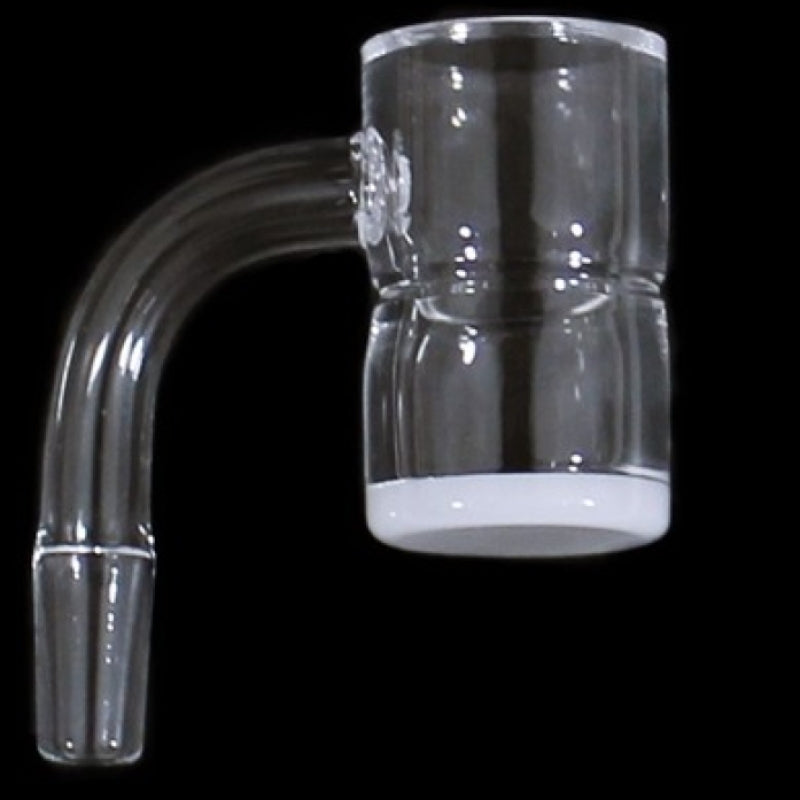 14MM Quartz Banger with Opaque White Bottom Splashguard and Beveled Top
