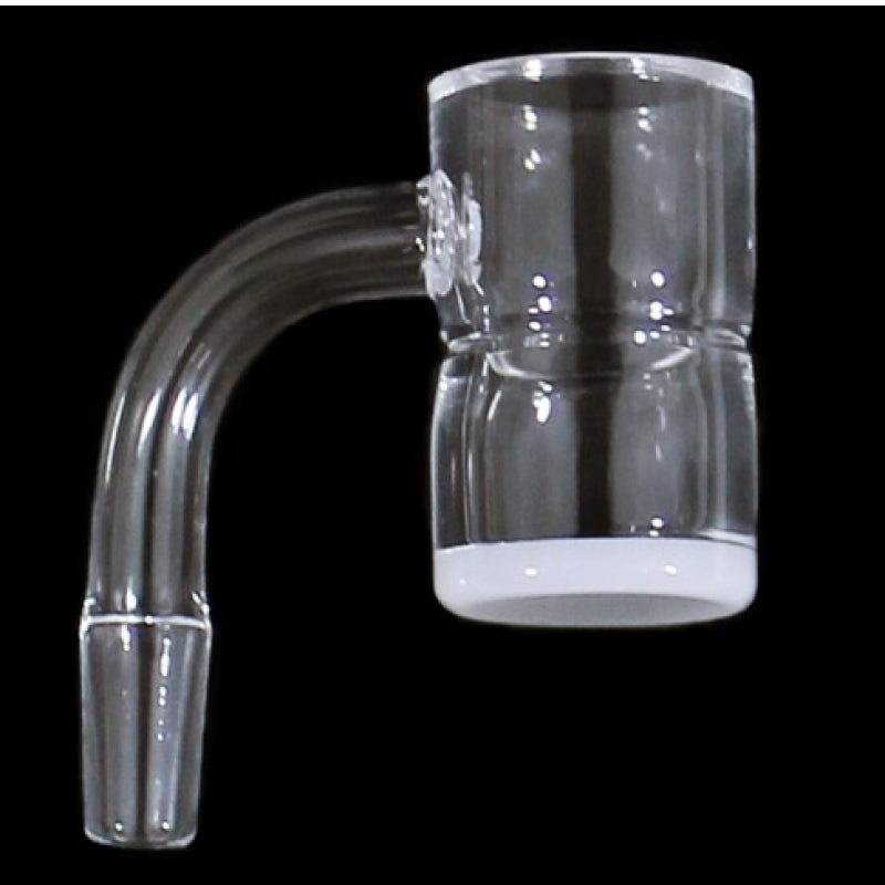 14MM Quartz Banger with Opaque White Bottom Splashguard and Beveled Top