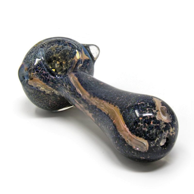 Heavy Hand Pipe with Gold Fume Large Knocker | 4.5in Long - Glass - Assorted