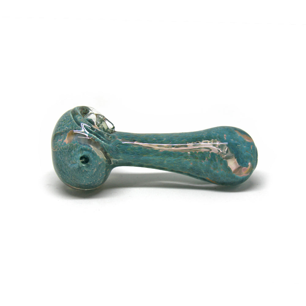 Heavy Hand Pipe with Gold Fume Large Knocker | 4.5in Long - Glass - Assorted