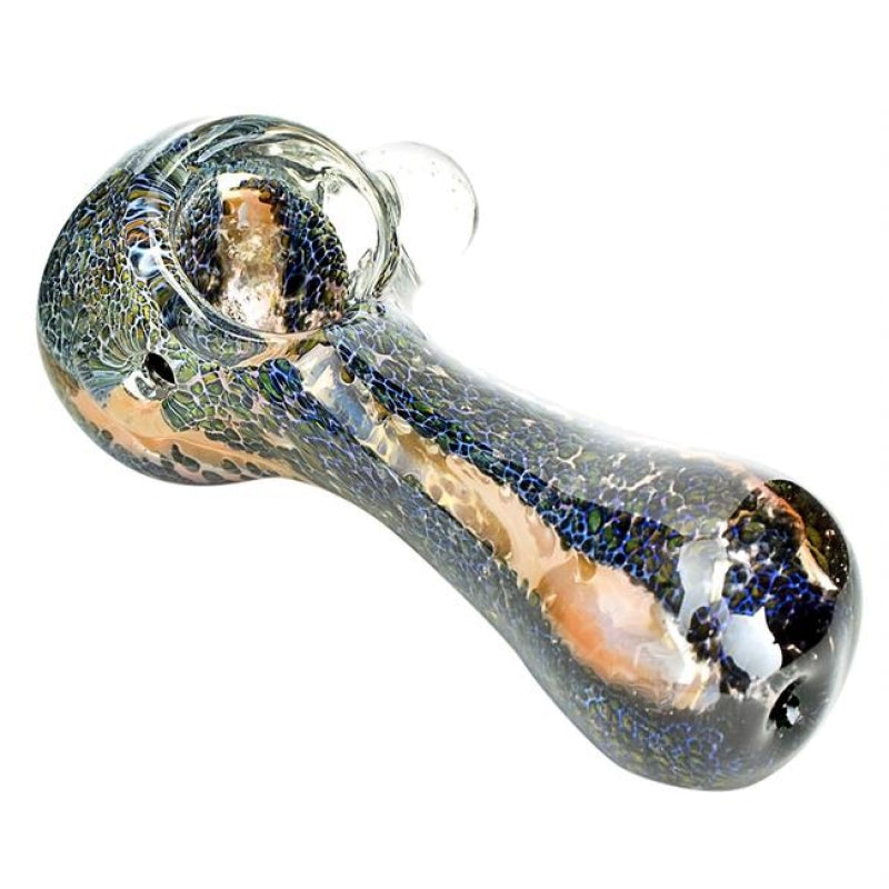 Heavy Hand Pipe with Gold Fume Large Knocker | 4.5in Long - Glass - Assorted