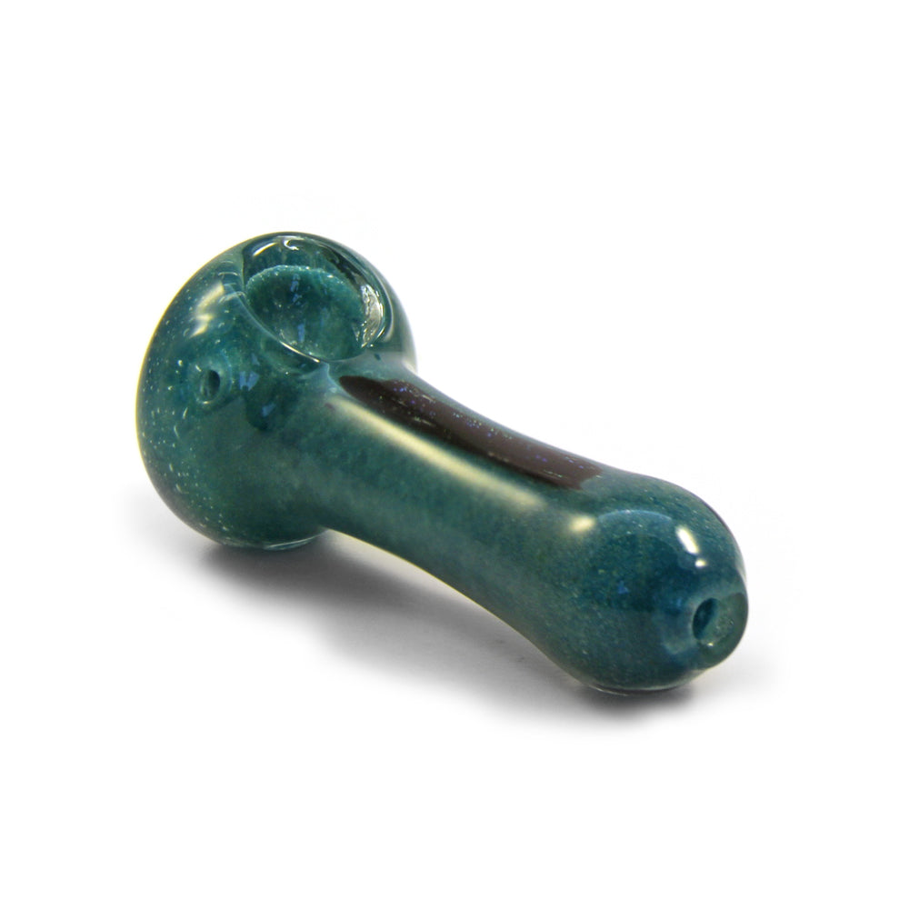 Dichro & Gold Fumed Spoon Hand Pipe | 2.5in Long – Glass – Assorted Colors