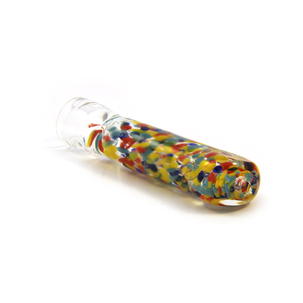 3" - 3.5" Spotted Rasta Frit Chillum Smoking Pipe