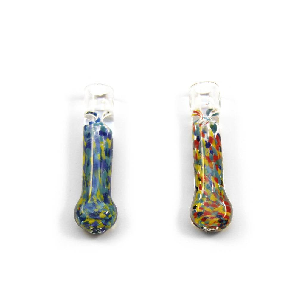 3" - 3.5" Spotted Rasta Frit Chillum Smoking Pipe