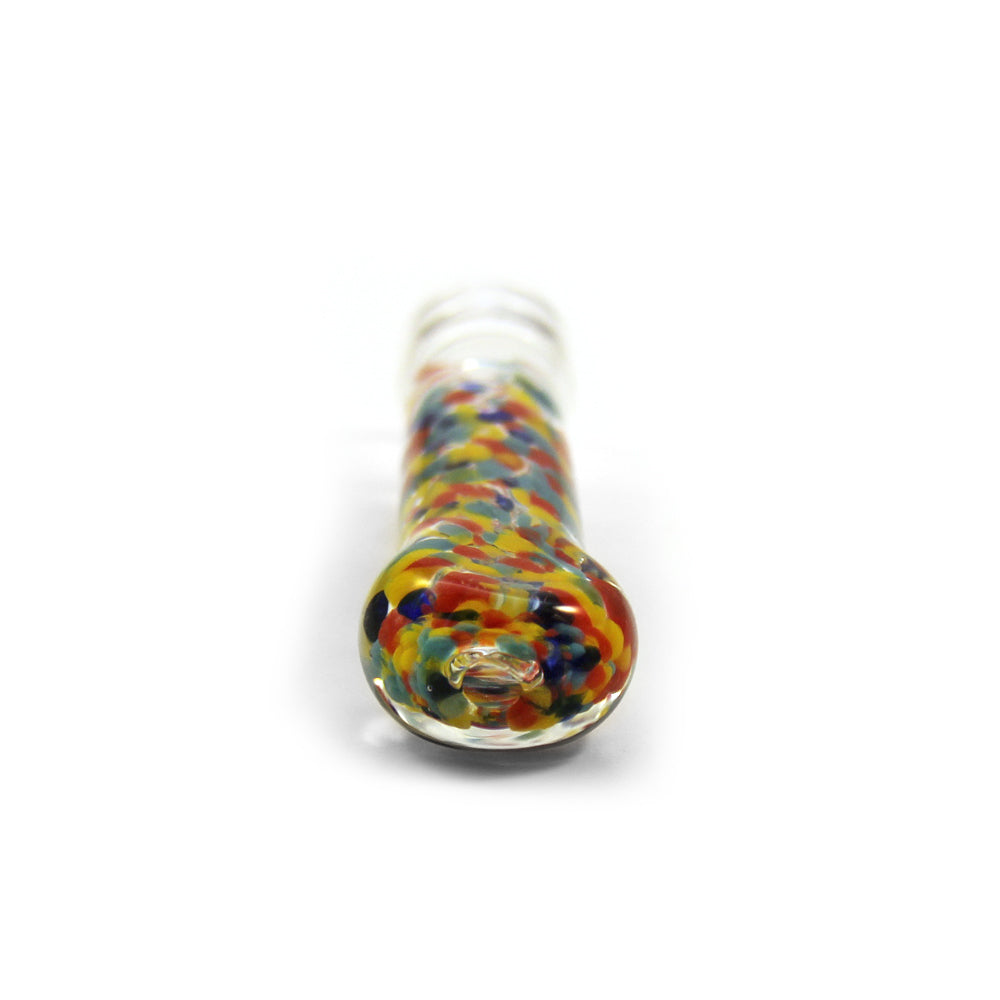 3" - 3.5" Spotted Rasta Frit Chillum Smoking Pipe