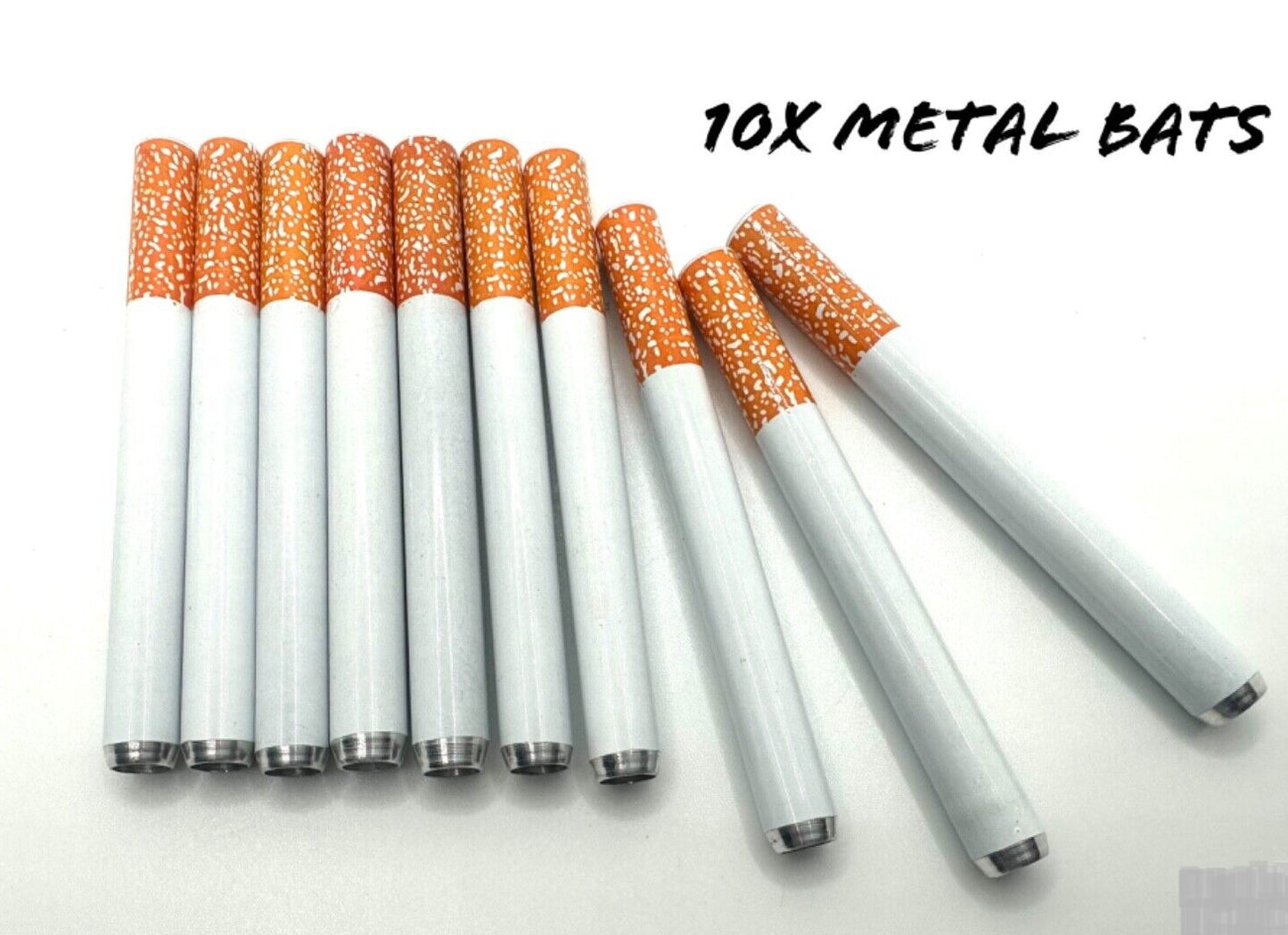 Wholesale 10pcs Cigarette Chillum Hand Pipe 3in Long - Metal 1 Hitter Cigarette Pipe 10pcs = $12.50 Total Price