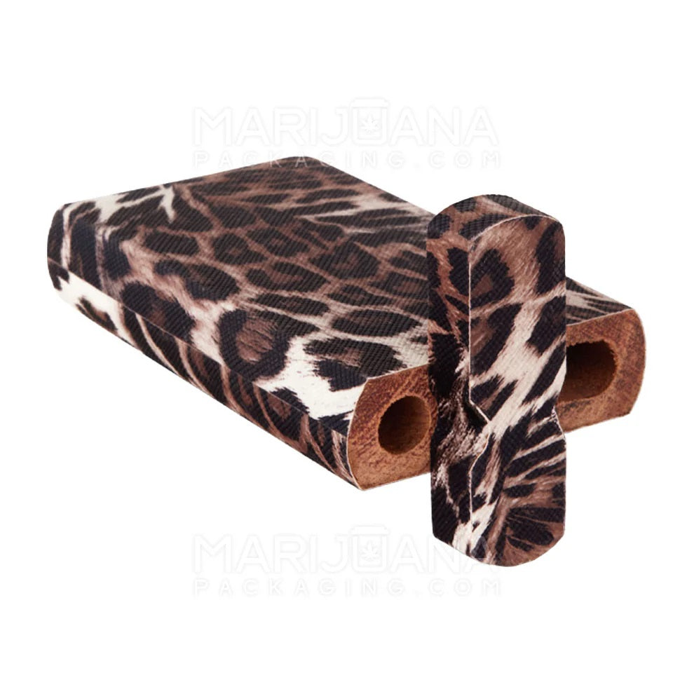 Spring Loaded Dugout Pipe Cigarette Holder | 4in Long - Wood + 3" Metal Cigarette Hand Pipe Wholesale 12 complete sets Deal