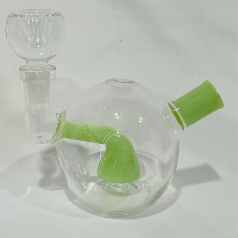 Round Slime Colors Glass Egg Water Pipe Dab Rig 14mm Slime Green Orb Special Offer