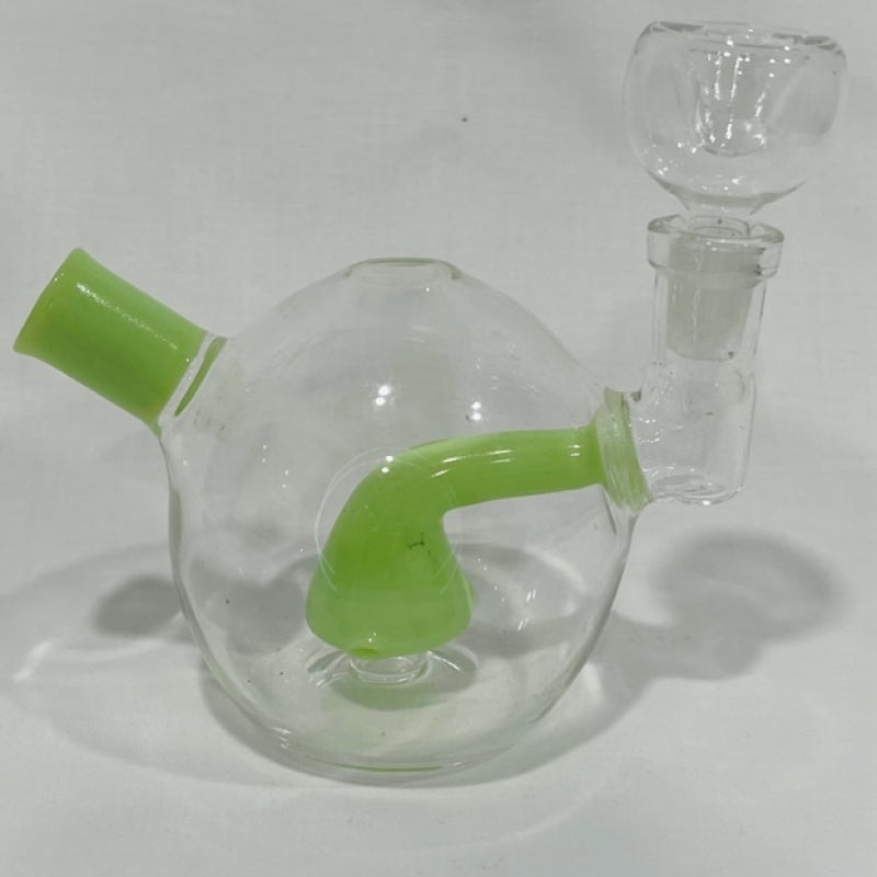 Round Slime Colors Glass Egg Water Pipe Dab Rig 14mm Slime Green Orb Special Offer
