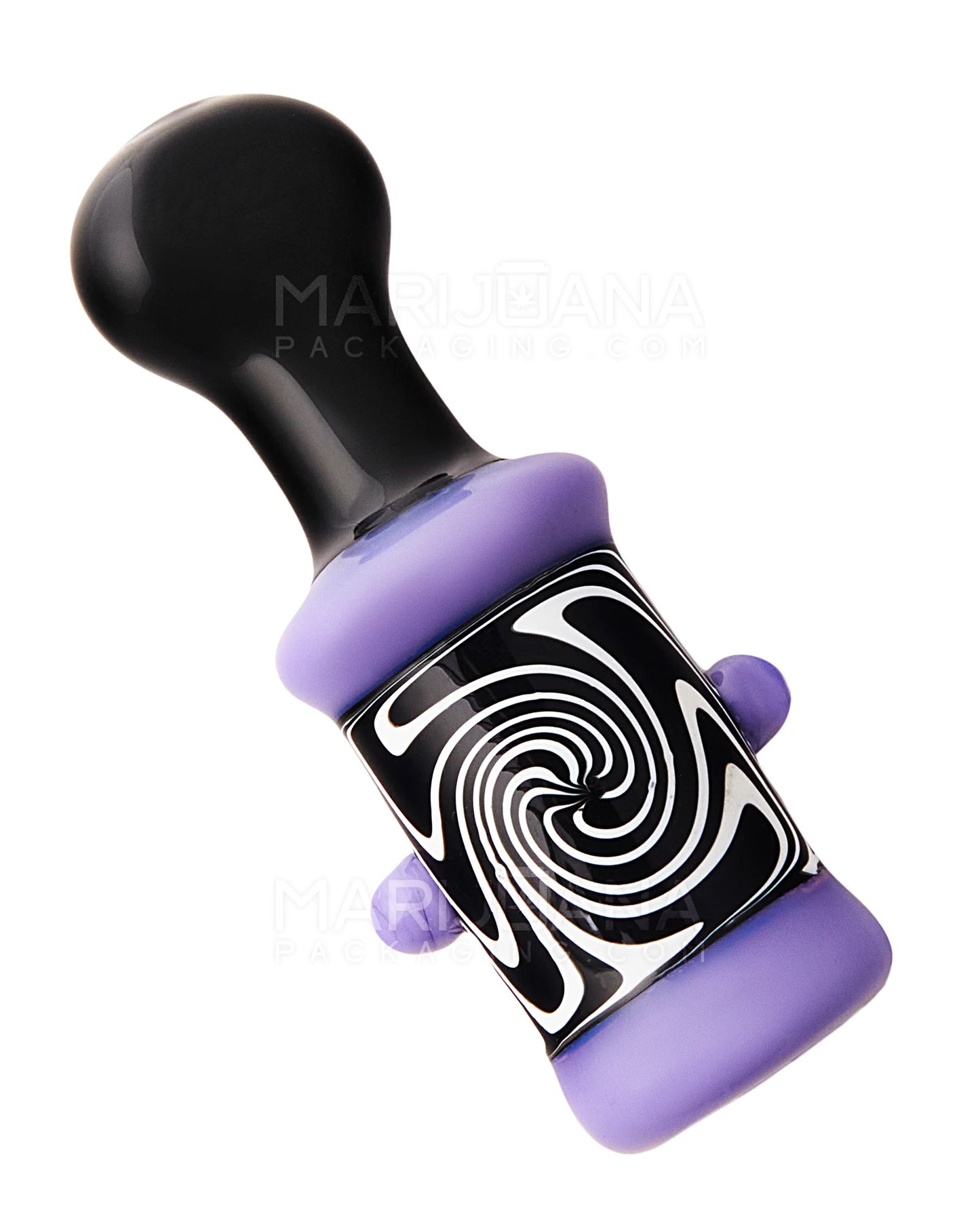 Wig Wag Trippy Chillum Custom Made Hand Pipe | 3.25in Long - Glass - Assorted Colors
