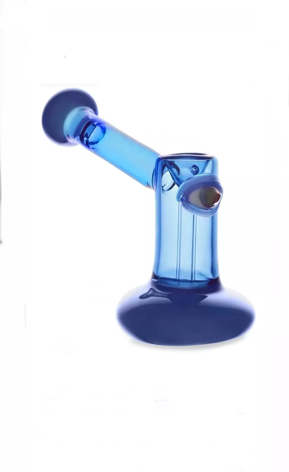 Big Eye Cyclops Hammer Bubbler | 6 inches High – Glass – Blue