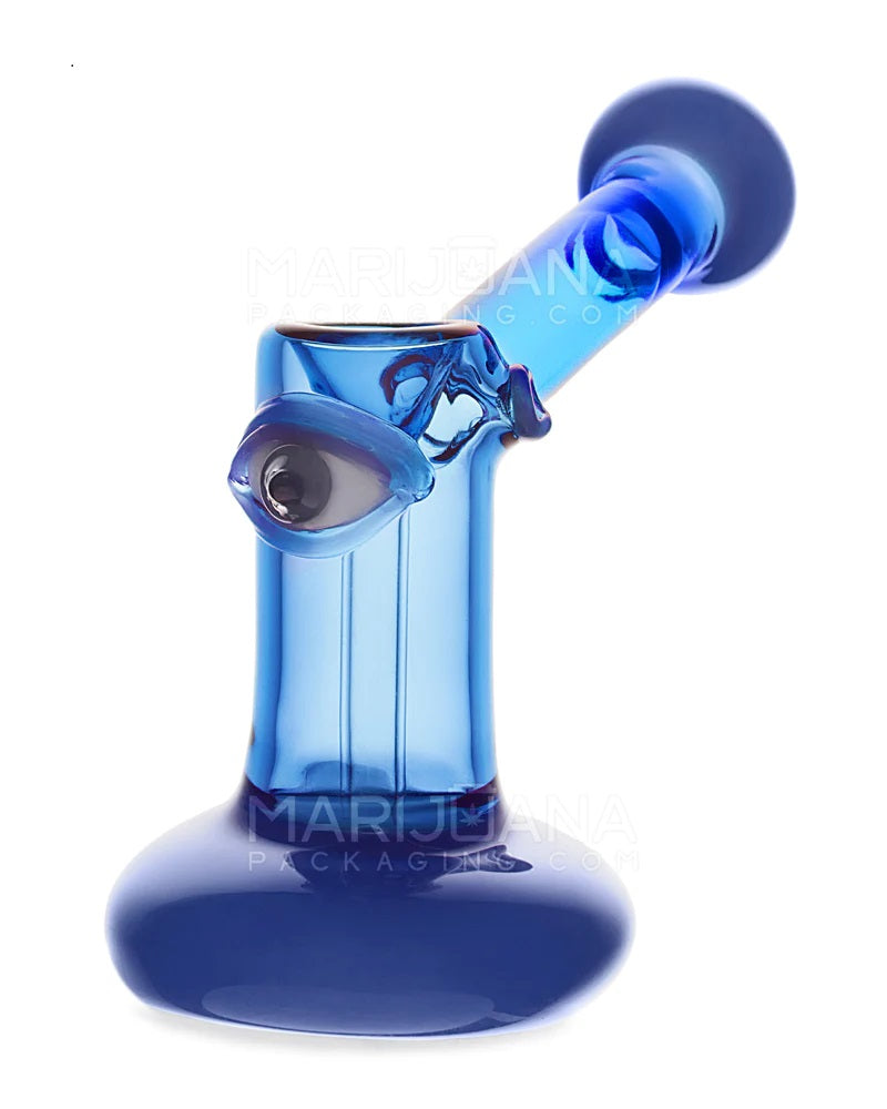Big Eye Cyclops Hammer Bubbler | 6 inches High – Glass – Blue