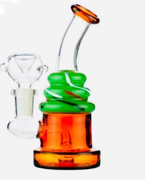 Ice Cream Sundae Glass Waterpipe Pipe Rig Collectable Glass Smoking Bong 14MM Bowl included