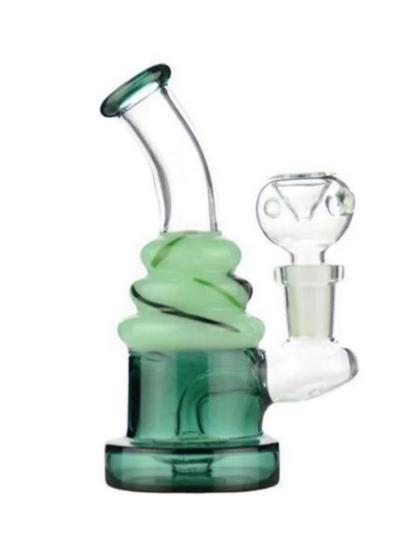 Ice Cream Sundae Glass Waterpipe Pipe Rig Collectable Glass Smoking Bong 14MM Bowl included
