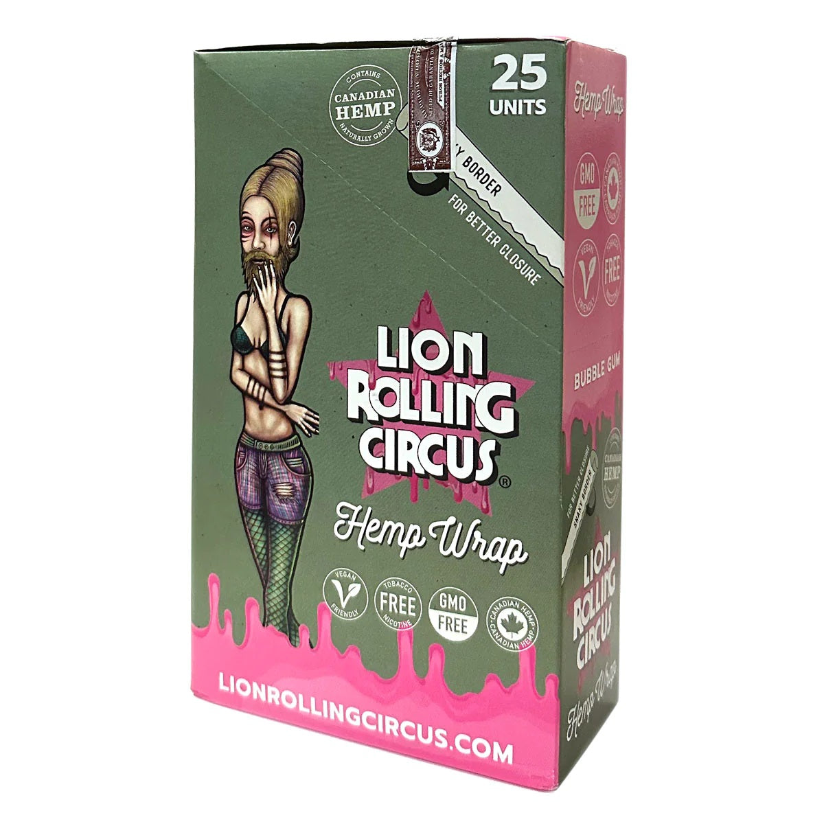 π Wholesale Price Lion Rolling Circus Hemp Wraps Bubble Gum Flavor Full Box β