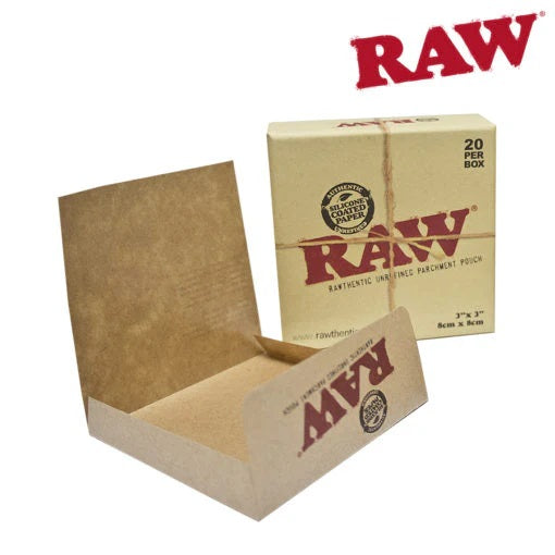 ✅ WHOLESALE -- RAW brand Parchment Pouches 20 packs/box X 20 boxes =400 pouches