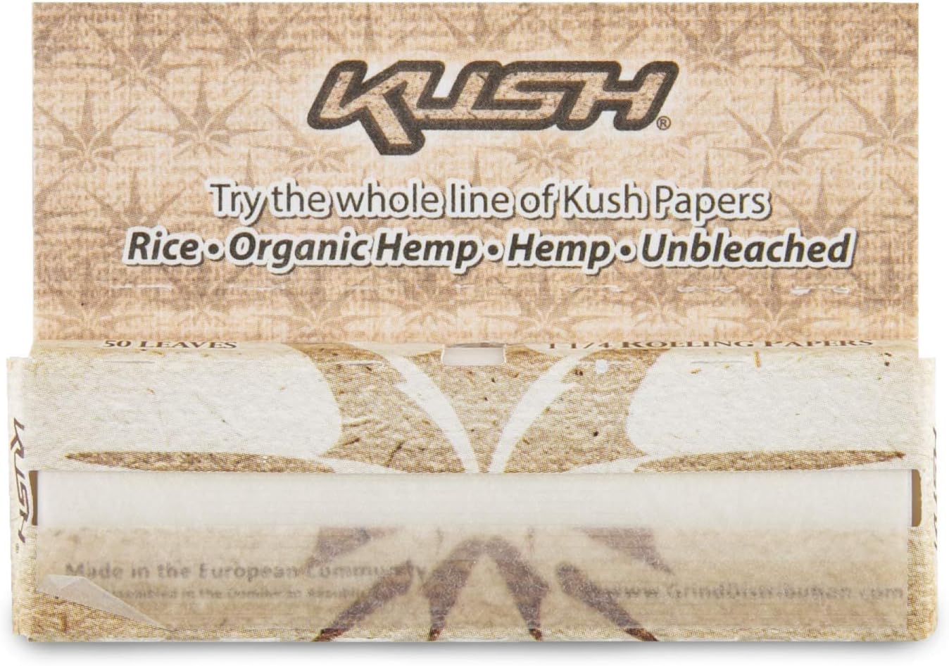 Full Box 25 Packs KUSH Ultra Fine Rice Paper 1 1/4 Cigarette Rolling Papers Wholesale ✅