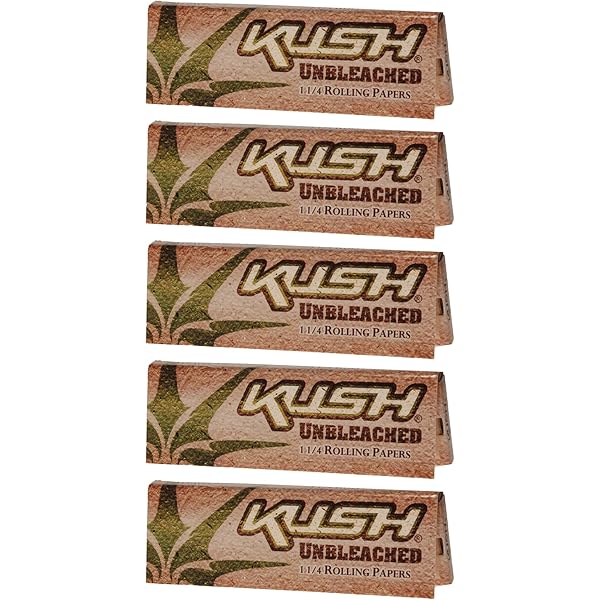 Full Box of 25 Packs of KUSH brand Unbleached 1 1/4 Rolling Paper Wholesale ! ✅