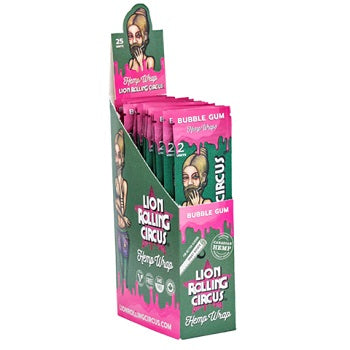 π Wholesale Price Lion Rolling Circus Hemp Wraps Bubble Gum Flavor Full Box β