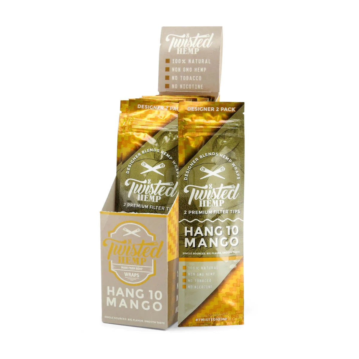 π Wholesale Twisted Hemp "Hang 10 Mango" Hemp Wraps Full Box β