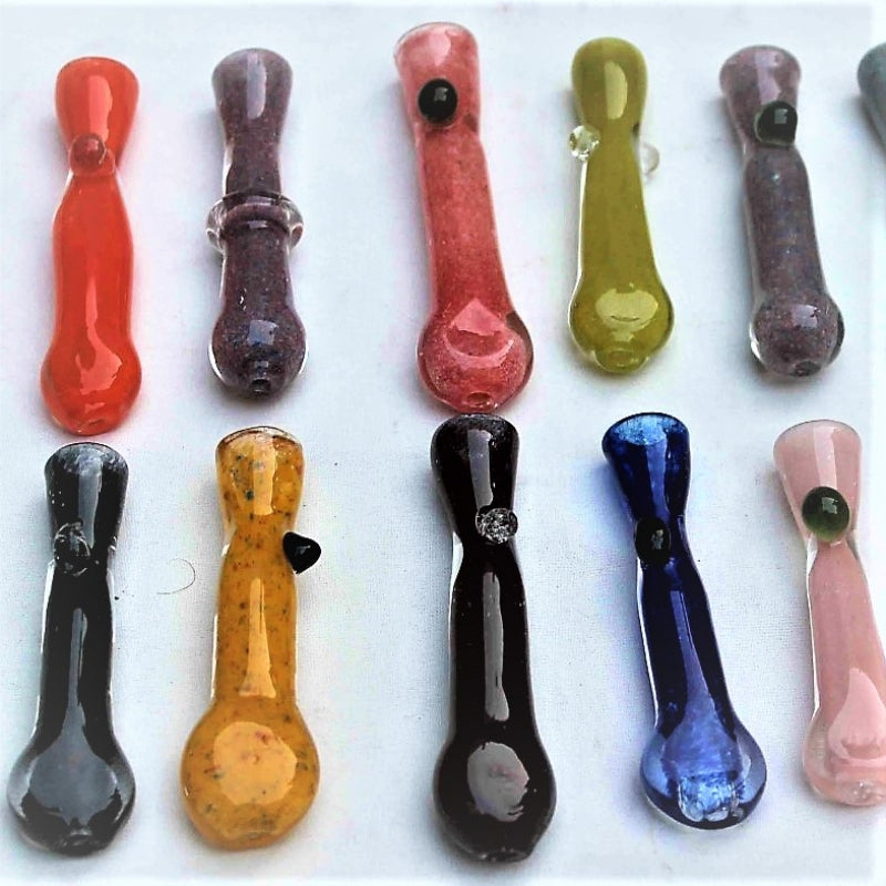 Wholesale  5 Pack assorted 1 Hitter Glass Hand Pipes Special