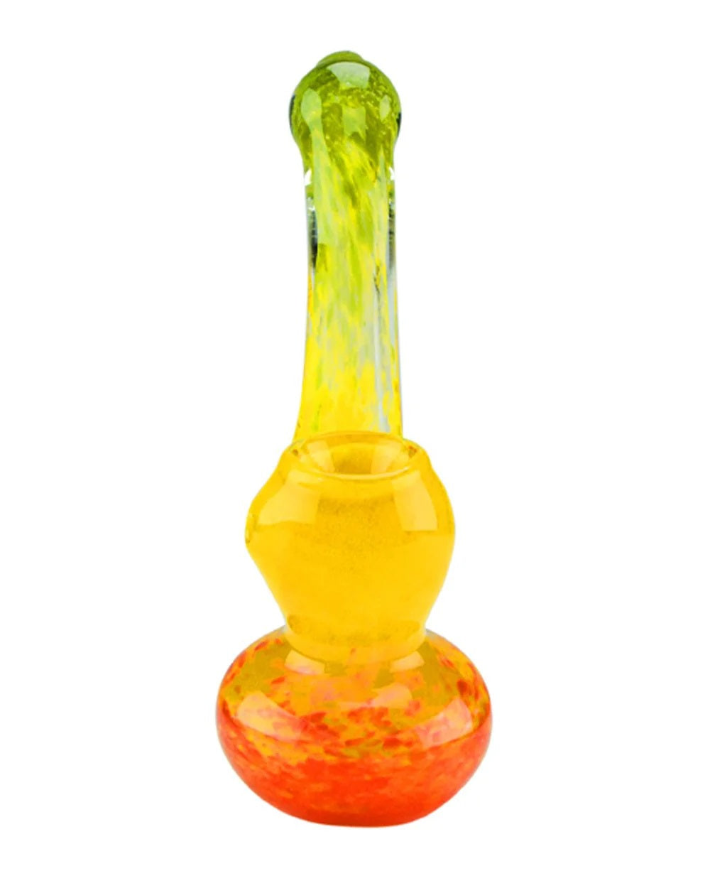 Glass Pipe Bubbler 4" - 4.5" size Hand Crafted Rasta Colors Bubbler