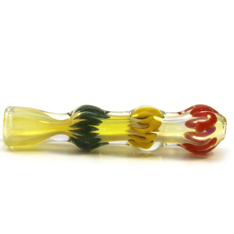 3 Inch Swirl Ringed Chillum Glass Hand Pipe Weed Bowl