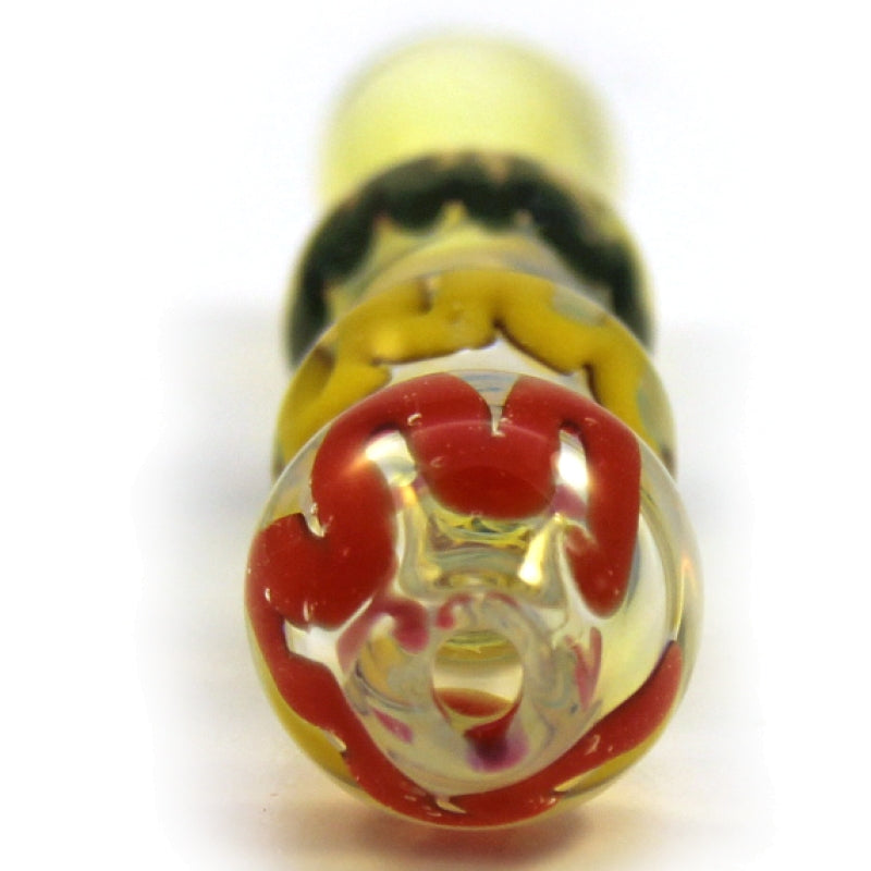 3 Inch Swirl Ringed Chillum Glass Hand Pipe Weed Bowl