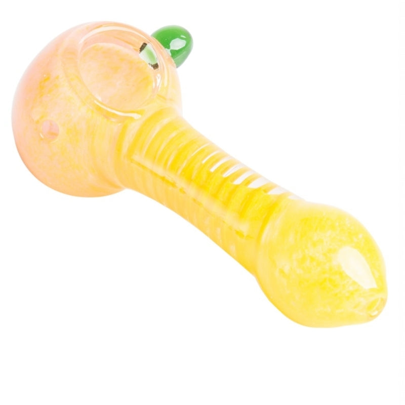 3.5" Spiral and Frit Hand Pipe Double Coil Inside Glass Hand Pipe