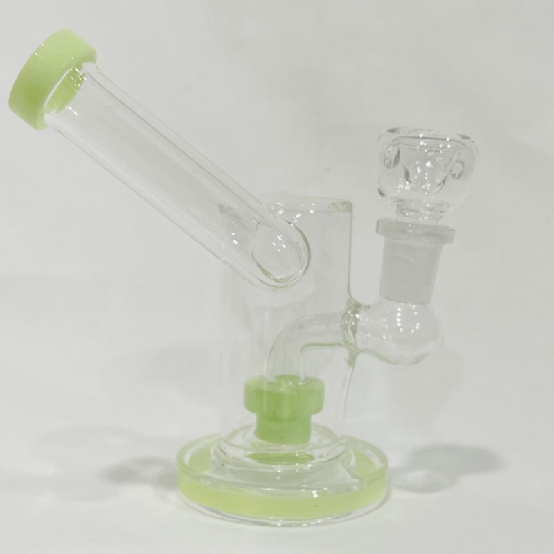 5" Slime Color Glass Side Car Dab Rig Water Pipe with Wide Mouth and Color Rim