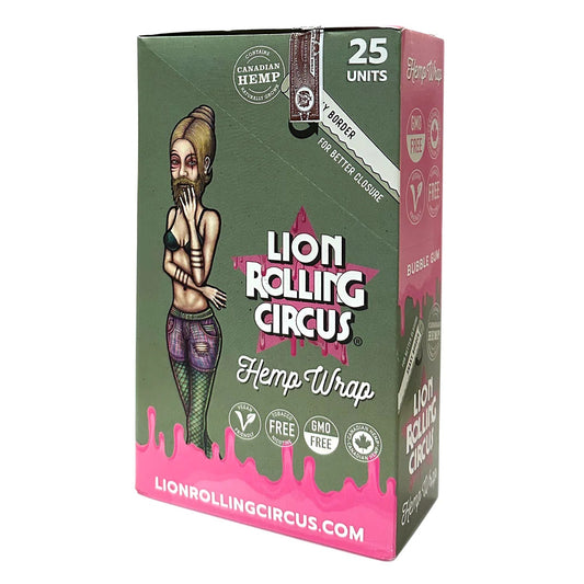 😎 Wholesale Price Lion Rolling Circus Hemp Wraps  Bubble Gum Flavor  Full Box  ✅