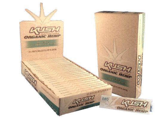 Full Box Kush Organic Hemp Papers 1.25 — 50ct per Pack / 25ct packs per Box Wholesale